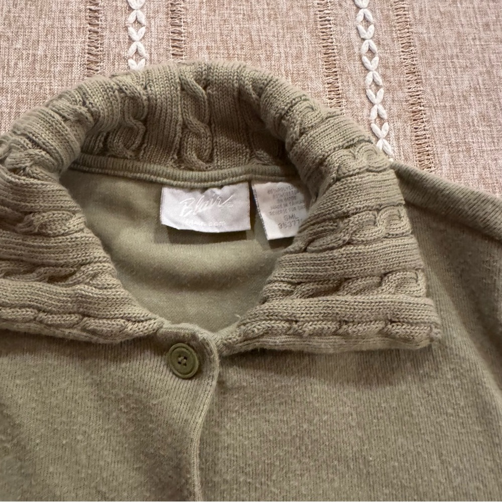 Blair Size Small Olive Green Women's Sweater button up‎ - Picture 5 of 6
